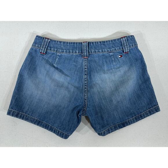 Tommy Hilfiger Jean Shorts Size 4 (30x4) Low Rise Mini Patch Pockets Vintage Y2K - Picture 7 of 10
